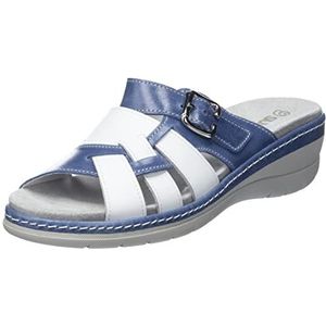 Suave Dames 700204-51 platte slipper, blauw, 42 EU