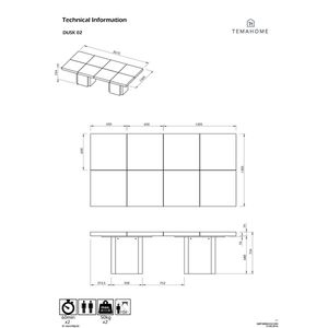 TemaHome - Bureau - 262 cm - Bruin