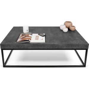 TemaHome koffietafel, hout, betonlook, zwart, 120 x 75 x 38 cm