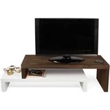 TemaHome Cliff TV-kast, walnoot en wit, 125 x 38 x 20 cm