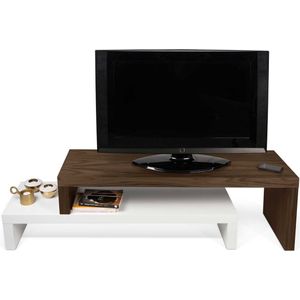 TemaHome- TV Meubel Tv-meubel Cliff - 125cm - Wit; Bruin