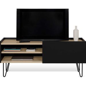 Tv-meubel Nina 140cm - eik/zwart