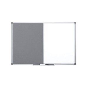 Combibord MAYA, gecombineerd prikbord en whiteboard Kurk of vilt, div. afmetingen