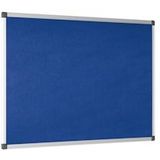 Bi-Office Textil-Pinnwand mit Aluminiumrahmen 120 x 120 cm blau