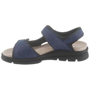 Aco - Dames Sandalen - Marine - Nubuckleer - Trekkinglook