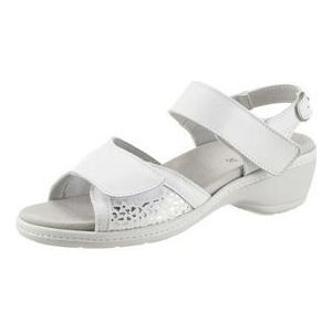 Airsoft - Sandaal - Wit Gladleer - Denimblauw Nubuckleer - Klittenbandsluiting