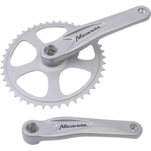 Miranda Crankset alu zilver 44 tands 3/32 + 1/8 bulk