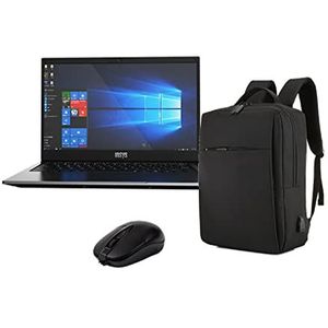 INSYS 14,1 inch laptop met muis en aktetas, Intel Core i3, 8 GB RAM, 512 GB SSD, Intel UHD Graphics, Windows 10, Spaans toetsenbord