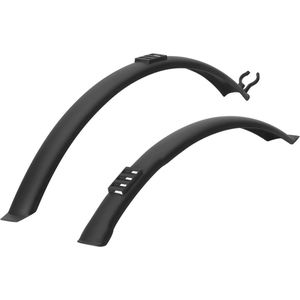 Fiets spatborden fiets spatbord MTB 24 26 27,5 29 inch spatborden voor/achter wiel spatborden handige montage extra lengte breedte diepe groef spatborden voor mountainbike set (kleur: VOOR 24 TOT 29 INCH