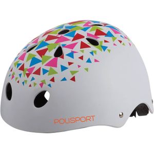 Polisport urban radical fietshelm s 53-55cm triangles wit/Goudanje