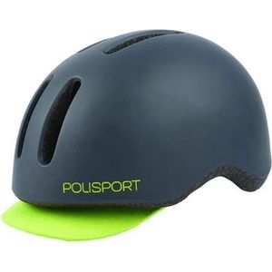 Polisport Commuter fietshelm - Maat L (58-61cm) - Mat Grijs/fluo geel