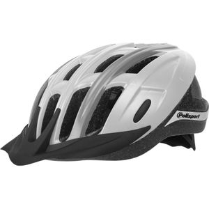 Polisportfahrt in Fahrradhelm M 54-58 cm Weiß grau