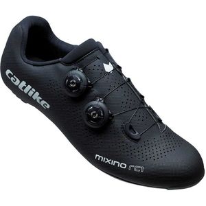 CATLIKE 7200100006 - MIXINO RC1 fietsschoenen voor heren en dames Maat 43 met carbonzool, zeer stijf en lichtgewicht en dubbele wijzerplaatsluiting in kleur Zwart