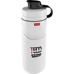 POLISPORT 8645500004 - Thermo fietsfles van het model T500 voor Fietsen met een inhoud van 500ml. BPA-vrije bidon voor fietsers in wit/rood