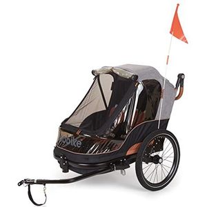 Bobike - 2 in 1 Fietskar - Lichtgewicht - Voor 1 of 2 Kinderen - Inclusief Regenhoes