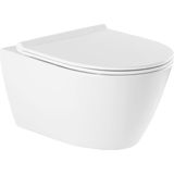 QeramiQ Salina Toiletpot - 56x38x35cm - spoelrandloos - zonder toiletzitting - wit 136032004cx