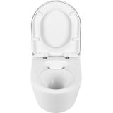 QeramiQ Urby Wandtoilet - 35x48.3x33cm - Rimfree - met Bevestigingsmateriaal - Wit 140034004cx