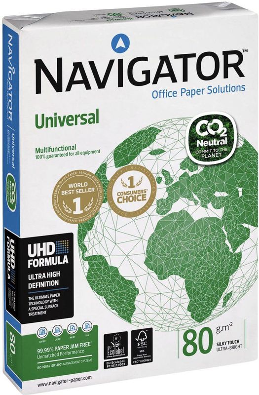 Navigator - Universal CO2 - Kopieerpapier - A4 - 80gr - Wit - 500 Vel
