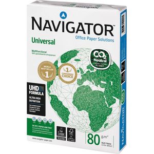 Kopieerpapier navigator universal c02 a4 80gr wit | Pak a 500 vel | 5 stuks