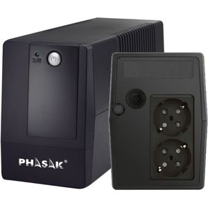 Phasak - PH 9406 - UPS - EU Stekker - 600 VA - Digitale Technologie