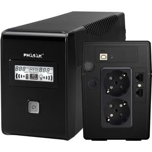 Phasak - PH 9485 - UPS - EU Plug - Capaciteit 850VA