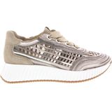 Softwaves, Schoenen, Dames, Beige, 38 EU, Suède, Ariana Lage Sneakers Bruin