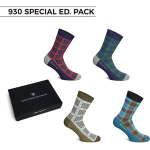 Heel Tread - 930 Special Edition - Ruitjes Sokken - 4 Paar - Fun Sokken - Auto Sokken