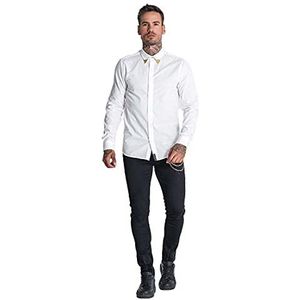 Gianni Kavanagh white power shirt heren overhemd, Wit, L