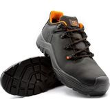 No Risk - Slide 1225.07 - Werkschoenen - Metaalvrij - Leer - Zwart