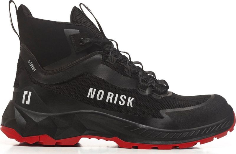 No Risk - X-treme Mid - Werkschoenen - Zwart Rood - Microfiber
