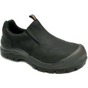 No Risk - Keady Instapper - Zwart - Nubuck Leer - S3 Veiligheidsschoen