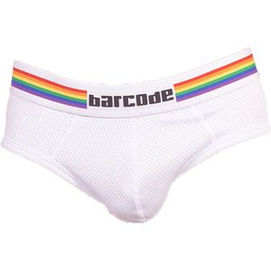 Barcode Berlin Backless Brief Pride White - MAAT XL - Heren Ondergoeds (erotisch) - Slip voor Mans (erotisch) - Mannen Mannen Slip