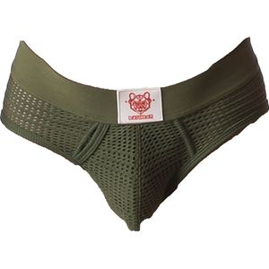 Barcode Berlin Snable Brief Olive - MAAT S - Heren Ondergoed - Slip voor Man - Mannen Brief