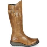 Fly London Mes laarzen met 2 gesp voor dames, Wijn Zwarte Zool, 35 EU