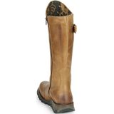 Fly London Mes laarzen met 2 gesp voor dames, Wijn Zwarte Zool, 35 EU