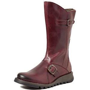 Fly London Mes laarzen met 2 gesp voor dames, Paars, 35 EU