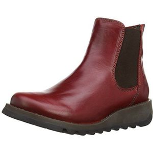 Fly London Dames Salv Rug Chelsea Boots, Rood Rood 004, 36 EU