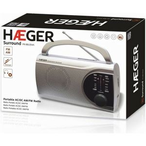 Haeger - PR-BIB.004B - Radio - Grijs - Draagbaar - AM/FM