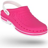 Wock - Clog Steri-Tech - Klomp - Wit/Fuchsia - Polymeer