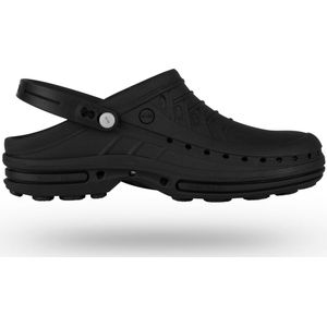 WOCK - Zorgklompen Clog - Zwart - Antislip - Ademend
