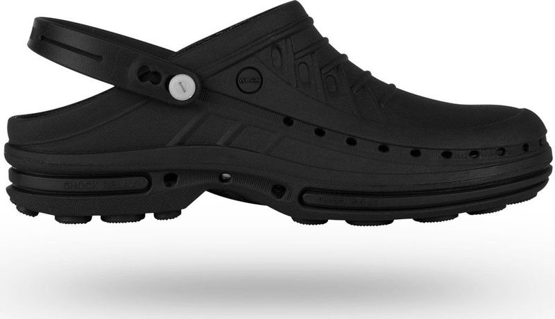 WOCK - Zorgklompen Clog - Zwart - Antislip - Ademend