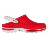 Wock - Clog Steri-Tech - Medische Klomp - Wit Rood - Kunststof