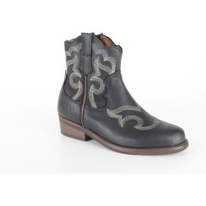 Koel4kids - 10m012 - Cowboylaarzen - Zwart - Gevet Leer