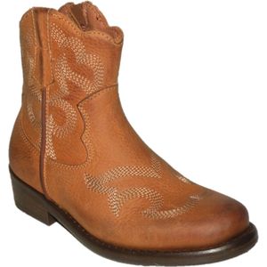 Koel4kids - Klaart Enkellaarzen - Cognac - Leer