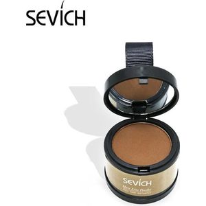 Haarpoeder voor de haarlijn en kruin - Haarverf - Haarvezels- Licht Bruin