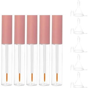 5pcs 10ml Empty Mascara Tube And Wand,Eyeliner Tube And Lip Gloss Tube,Refillable Plastic Diy Cosmetic Container,With Lid & Mini Funnel,For Travel Or Home (9)