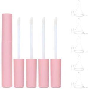 5pcs 10ml Empty Mascara Tube And Wand,Eyeliner Tube And Lip Gloss Tube,Refillable Plastic Diy Cosmetic Container,With Lid & Mini Funnel,For Travel Or Home (10)