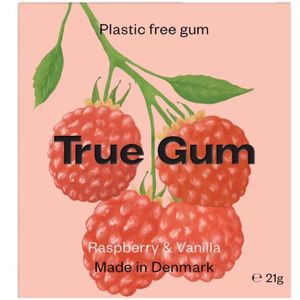True Gum - Raspberry & Vanilla - Kauwgom - Suikervrij - 21 gr