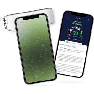 ExSeed Volledig Thuis Mannelijke Vruchtbaarheidstest - Spermatelling, Progressieve Beweging & Volume met Thuis Sperma Test in 15 Minuten met Nauwkeurige Resultaten Met Je Smartphone. Kit met 2 testen