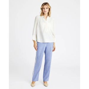 Gustav - Geborduurde Blouse Lange Mouw - Wit - Dames